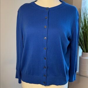 GAP Vibrant Blue Women's Cardigan 100% Cotton XL